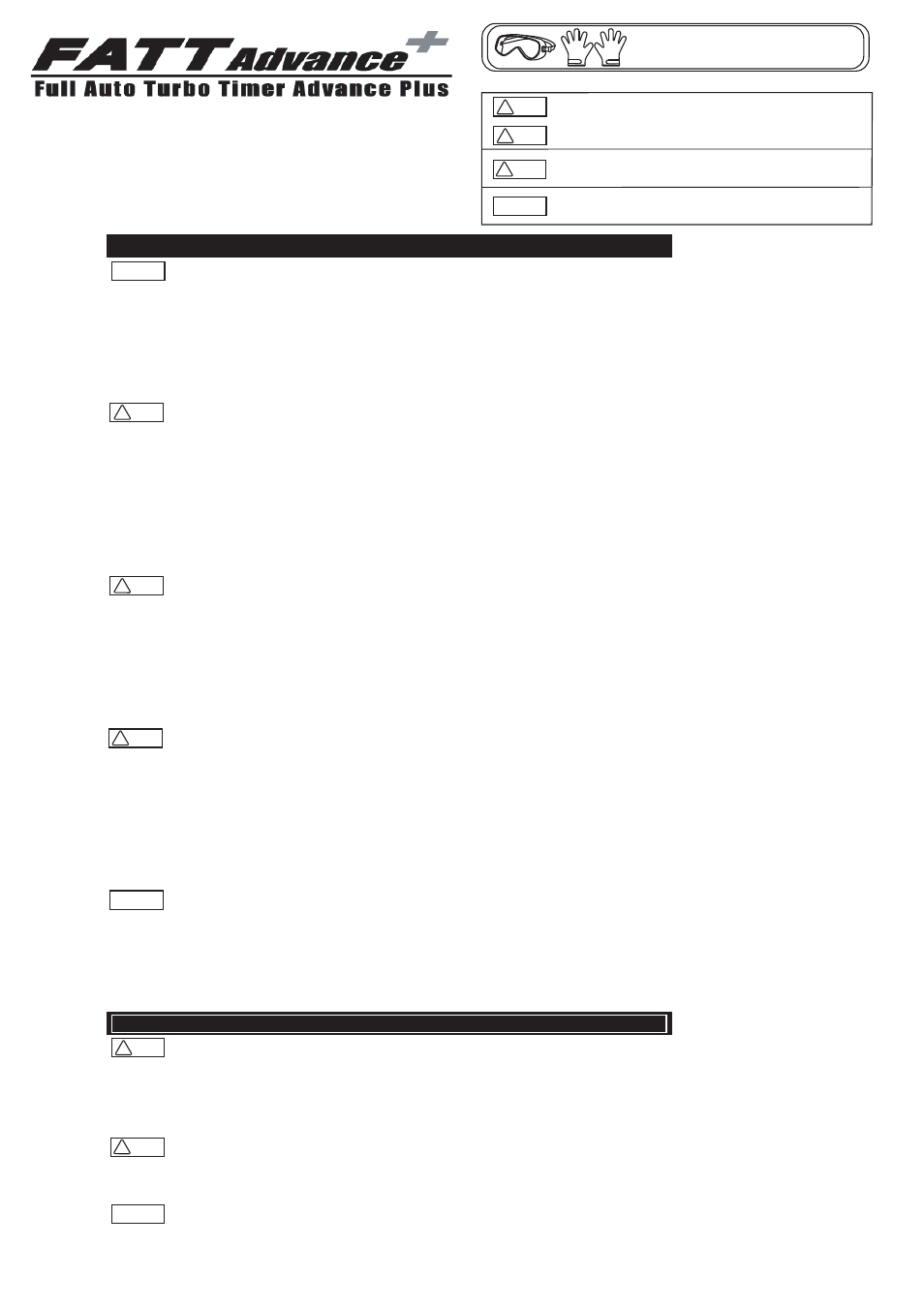 BLITZ FATT Advance Plus User Manual | 4 pages