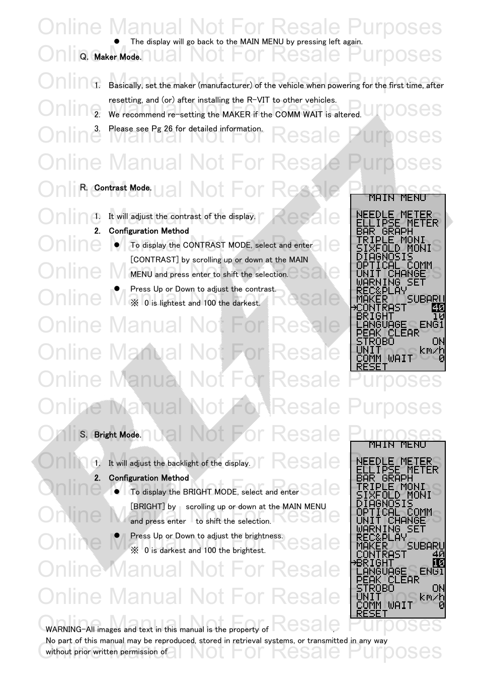 Online manual not for resale purposes | BLITZ R-VIT Type 1 User Manual | Page 24 / 29