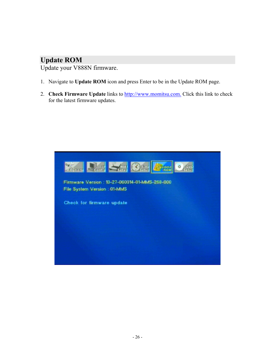 MOMITSU V888N User Manual | Page 27 / 65
