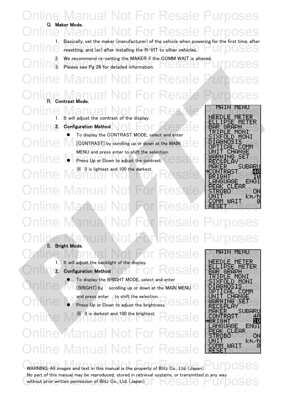 Online manual not for resale purposes | BLITZ R-VIT Type 2 User Manual | Page 24 / 29