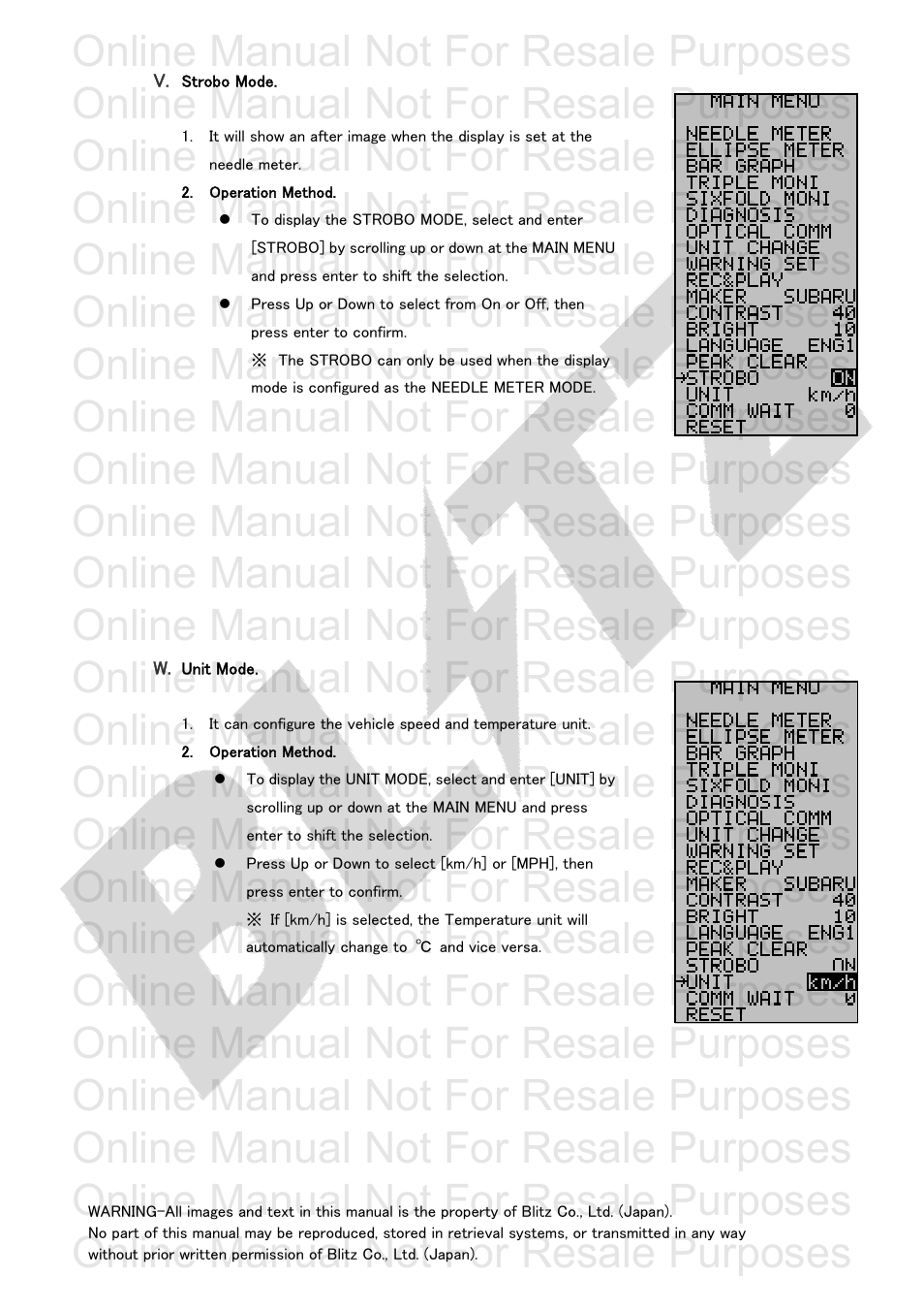 Online manual not for resale purposes | BLITZ R-VIT Type 2 User Manual | Page 26 / 29