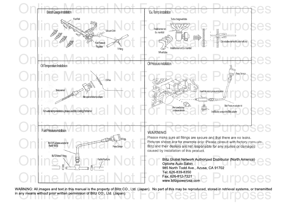 BLITZ BLM Racing Meters User Manual | Page 2 / 2
