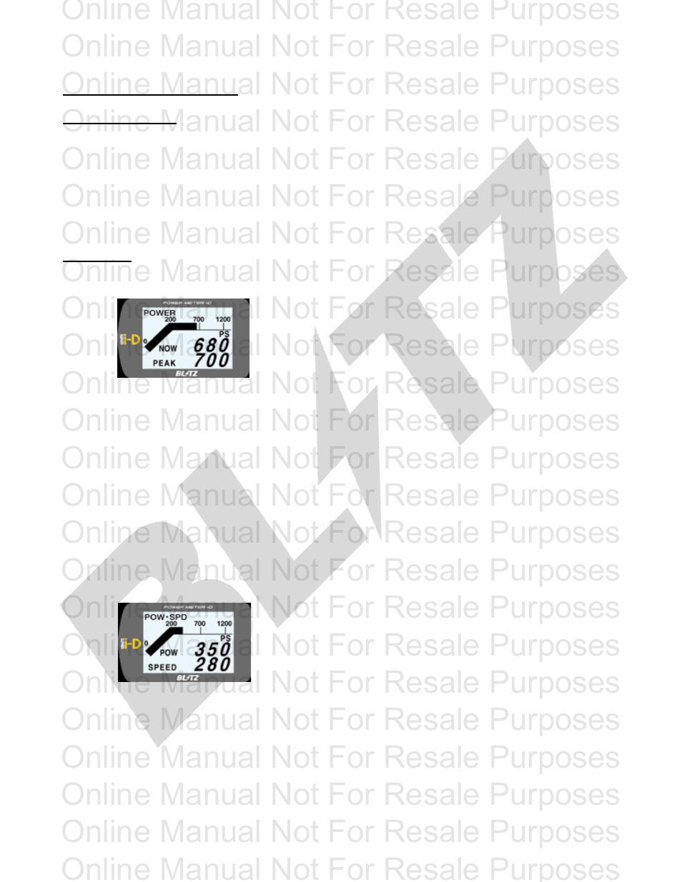 Online manual not for resale purposes | BLITZ Power Meter i-D User Manual | Page 2 / 5