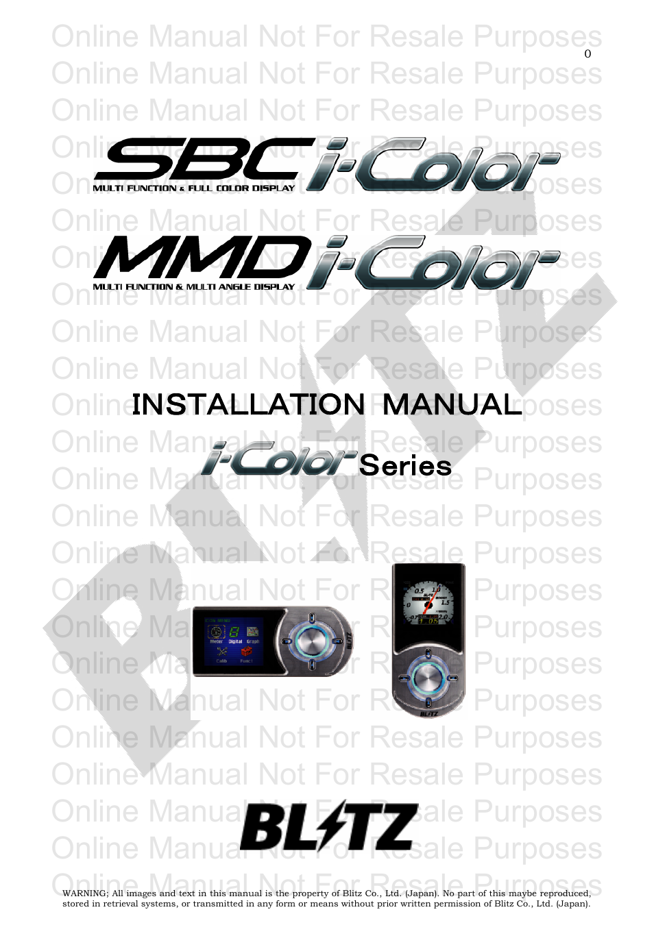 BLITZ SBC i-Color User Manual | 42 pages