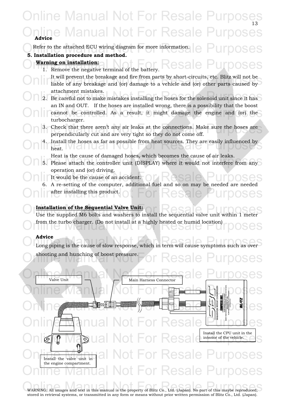 Advice, Online manual not for resale purposes | BLITZ SBC i-Color User Manual | Page 14 / 42