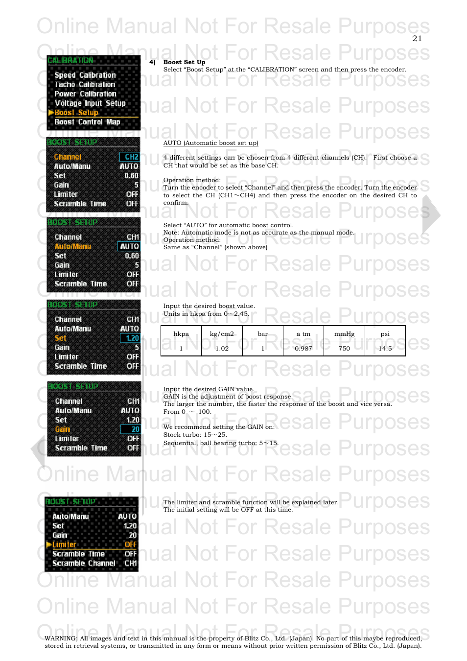 Online manual not for resale purposes | BLITZ SBC i-Color User Manual | Page 22 / 42