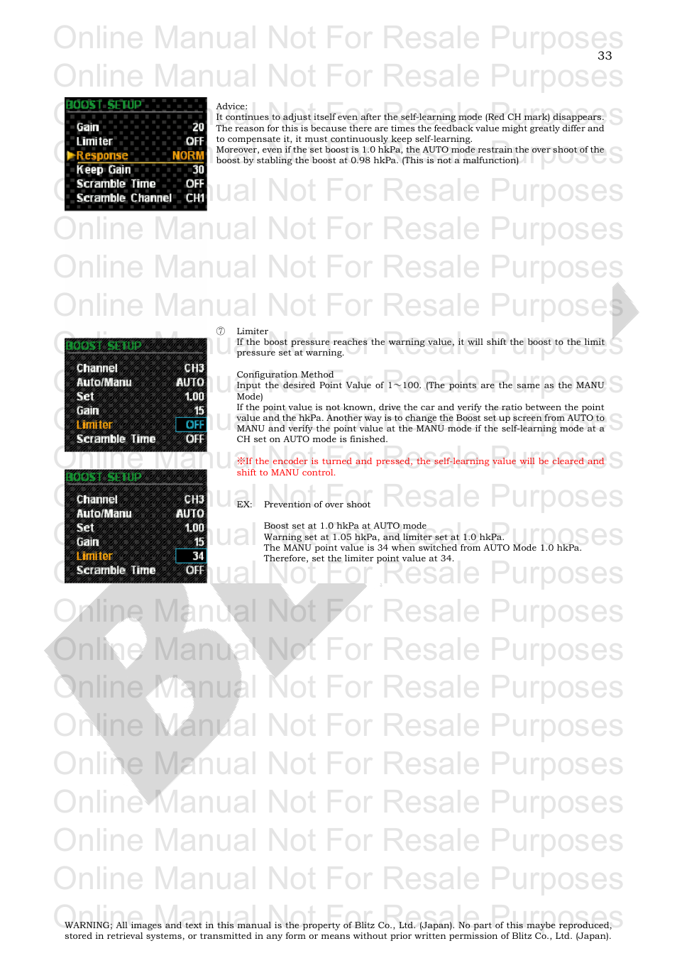 Online manual not for resale purposes | BLITZ SBC i-Color User Manual | Page 34 / 42
