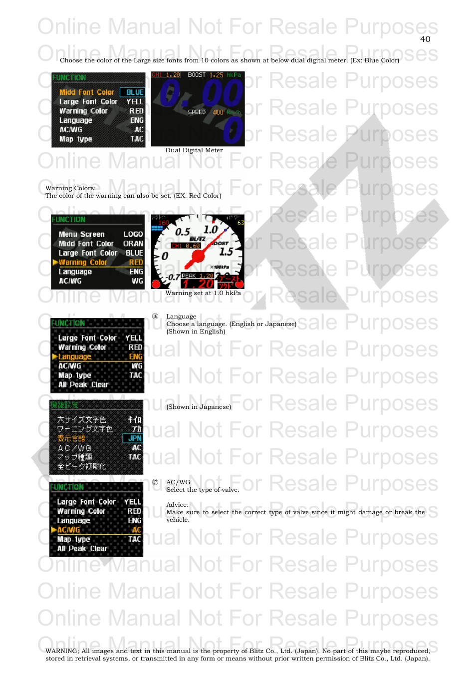 Online manual not for resale purposes | BLITZ SBC i-Color User Manual | Page 41 / 42