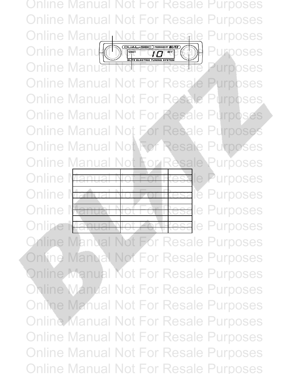 Online manual not for resale purposes | BLITZ Dual SBC Spec R & S User Manual | Page 12 / 12