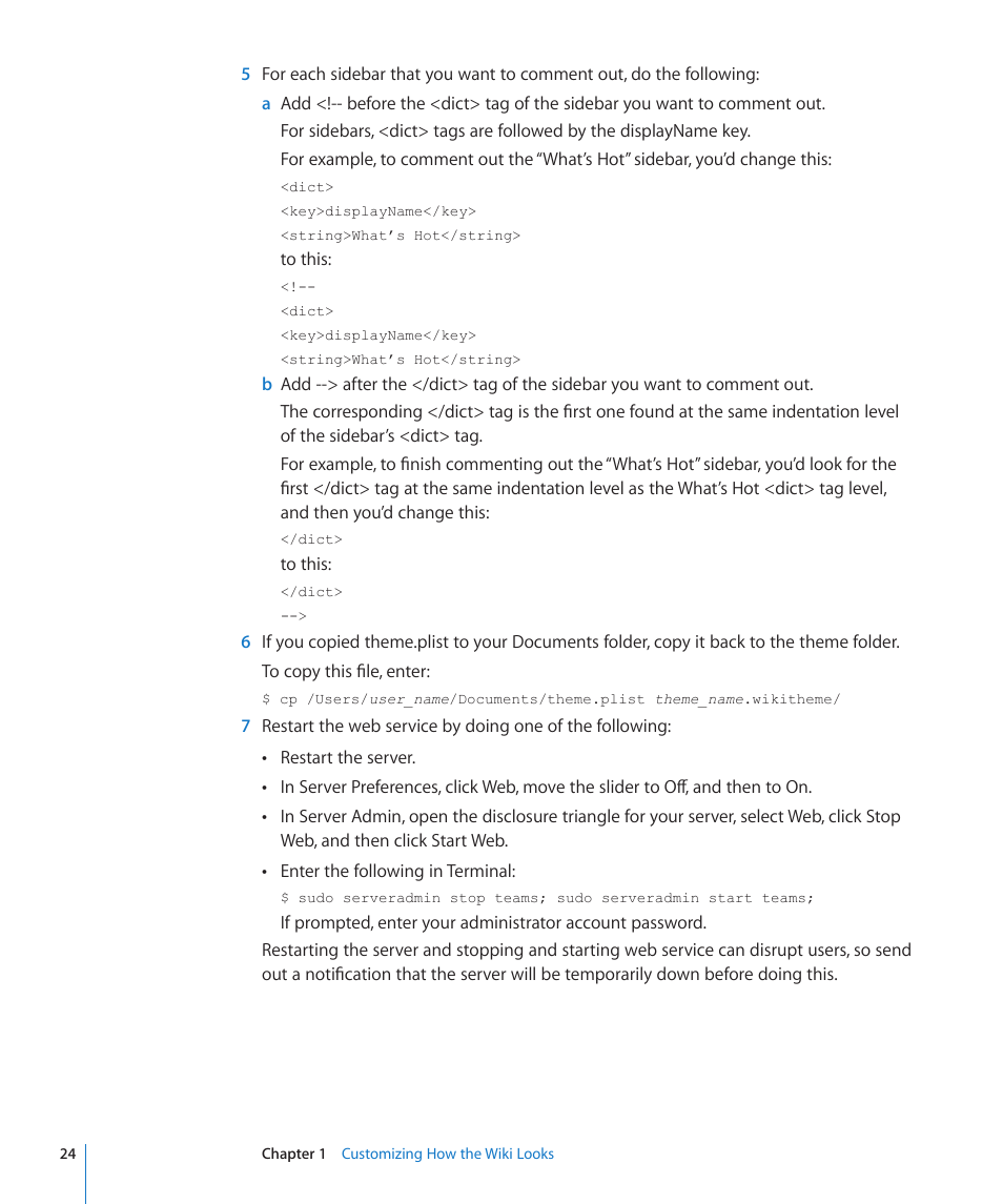 Apple Mac OS X Server (Extending Your Wiki Server For Version 10.5 Leopard) User Manual | Page 24 / 45