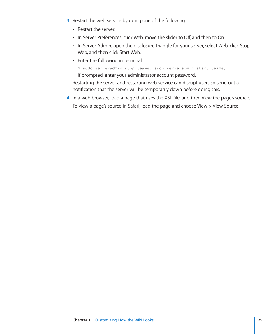 Apple Mac OS X Server (Extending Your Wiki Server For Version 10.5 Leopard) User Manual | Page 29 / 45