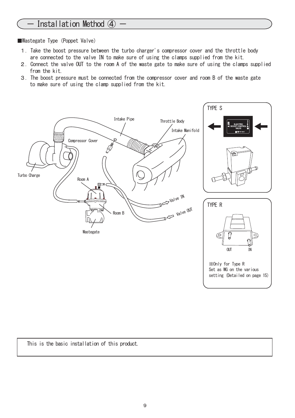 9_取り付け手順と方法, Installation method | BLITZ SBC Type-S & R User Manual | Page 10 / 18