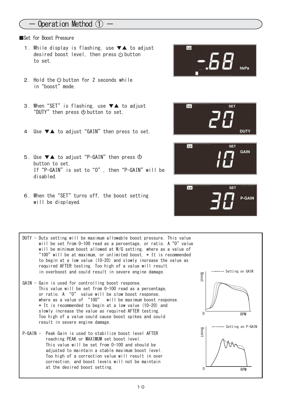 10_操作方法, Operation method | BLITZ SBC Type-S & R User Manual | Page 11 / 18