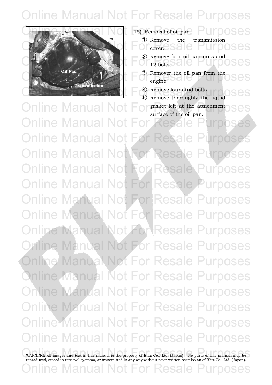 Online manual not for resale purposes | BLITZ Toyota Celica Compressor System User Manual | Page 13 / 36