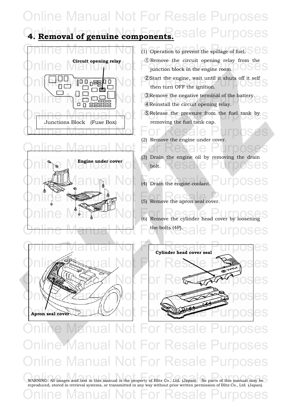 Online manual not for resale purposes | BLITZ Toyota Celica Compressor System User Manual | Page 9 / 36