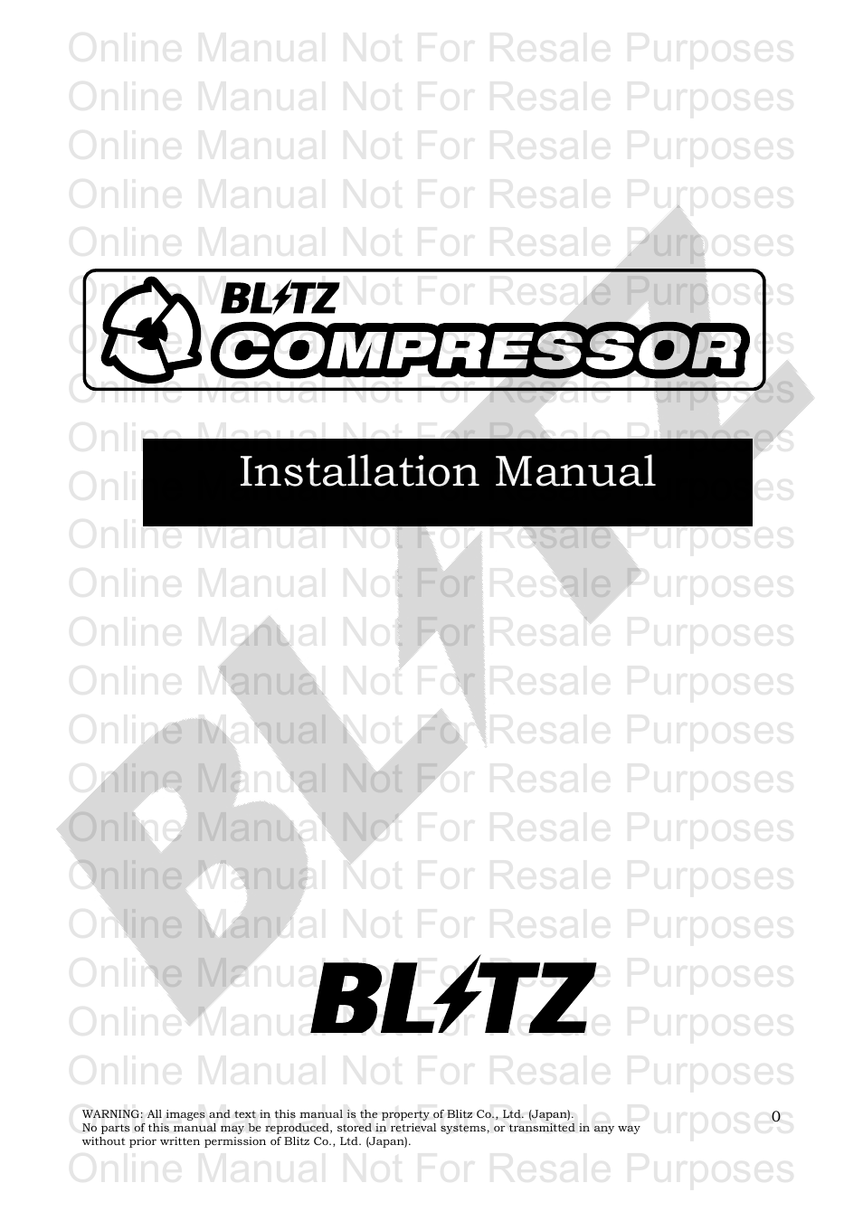 BLITZ Toyota Yaris Compressor System User Manual | 27 pages