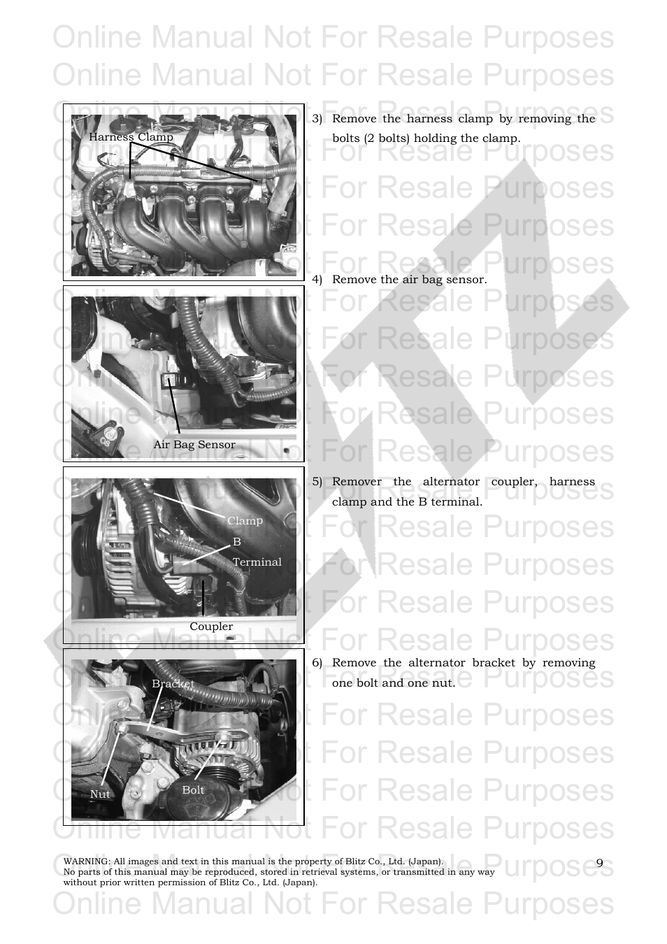 Online manual not for resale purposes | BLITZ Toyota Yaris Compressor System User Manual | Page 10 / 27