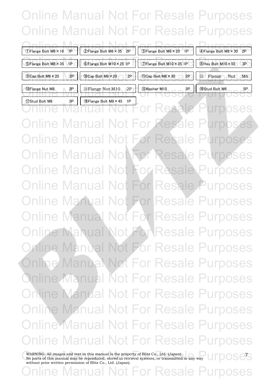 Online manual not for resale purposes | BLITZ Toyota Yaris Compressor System User Manual | Page 8 / 27