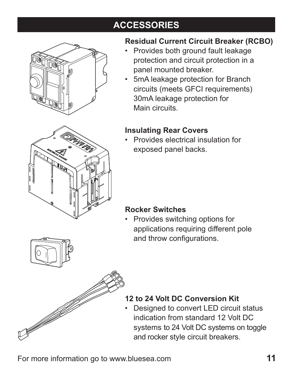 Blue Sea Systems 1408 M-Series Dual Circuit Plus, Main + 3 Position CLB Vertical User Manual | Page 13 / 20