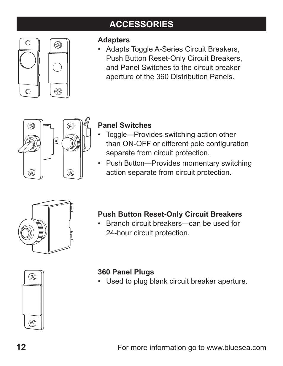 Blue Sea Systems 1408 M-Series Dual Circuit Plus, Main + 3 Position CLB Vertical User Manual | Page 14 / 20