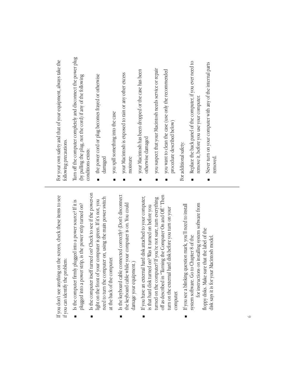 Problems starting up, Safety instr uctions | Apple Macintosh LC 550 User Manual | Page 11 / 37