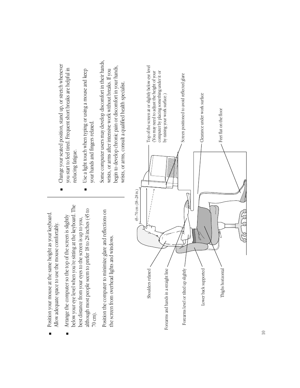 Avoiding fatigue | Apple Macintosh LC 550 User Manual | Page 15 / 37