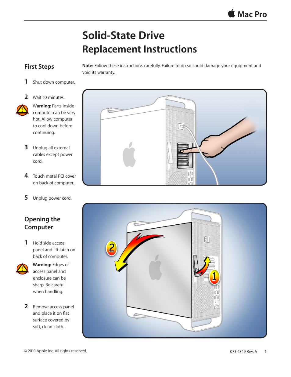 Apple MAC PRO (Solid-State Drive Replacement) User Manual | 7 pages