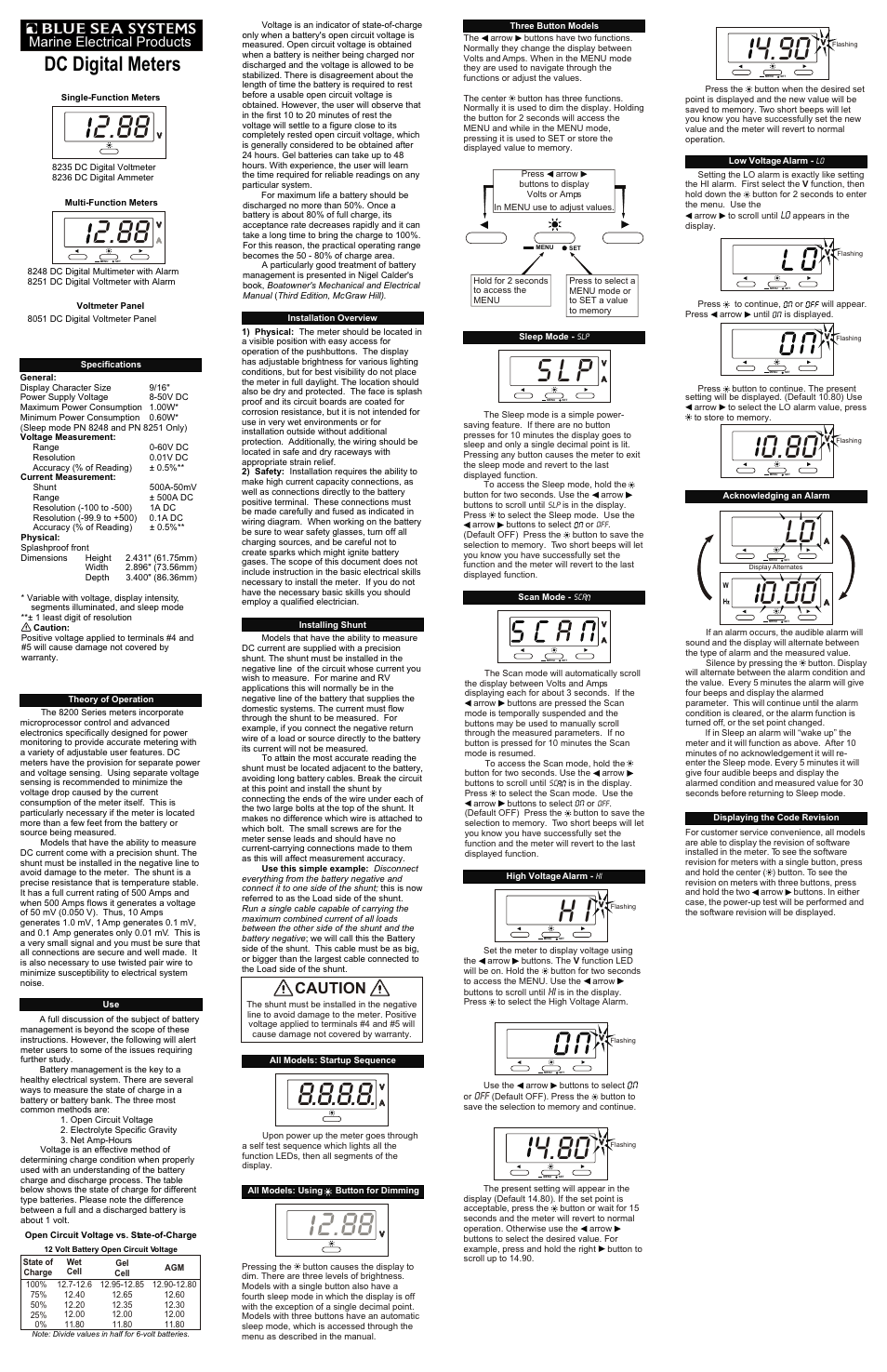 Blue Sea Systems 8401 DC 5 Position User Manual | 2 pages