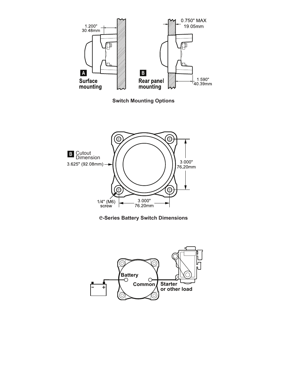 Blue Sea Systems 9003e e-Series On Off Battery Switch User Manual | Page 2 / 2