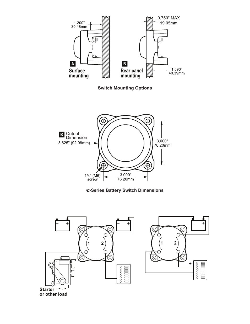 Blue Sea Systems 5510e e-Series Dual Circuit Battery Switch User Manual | Page 2 / 2
