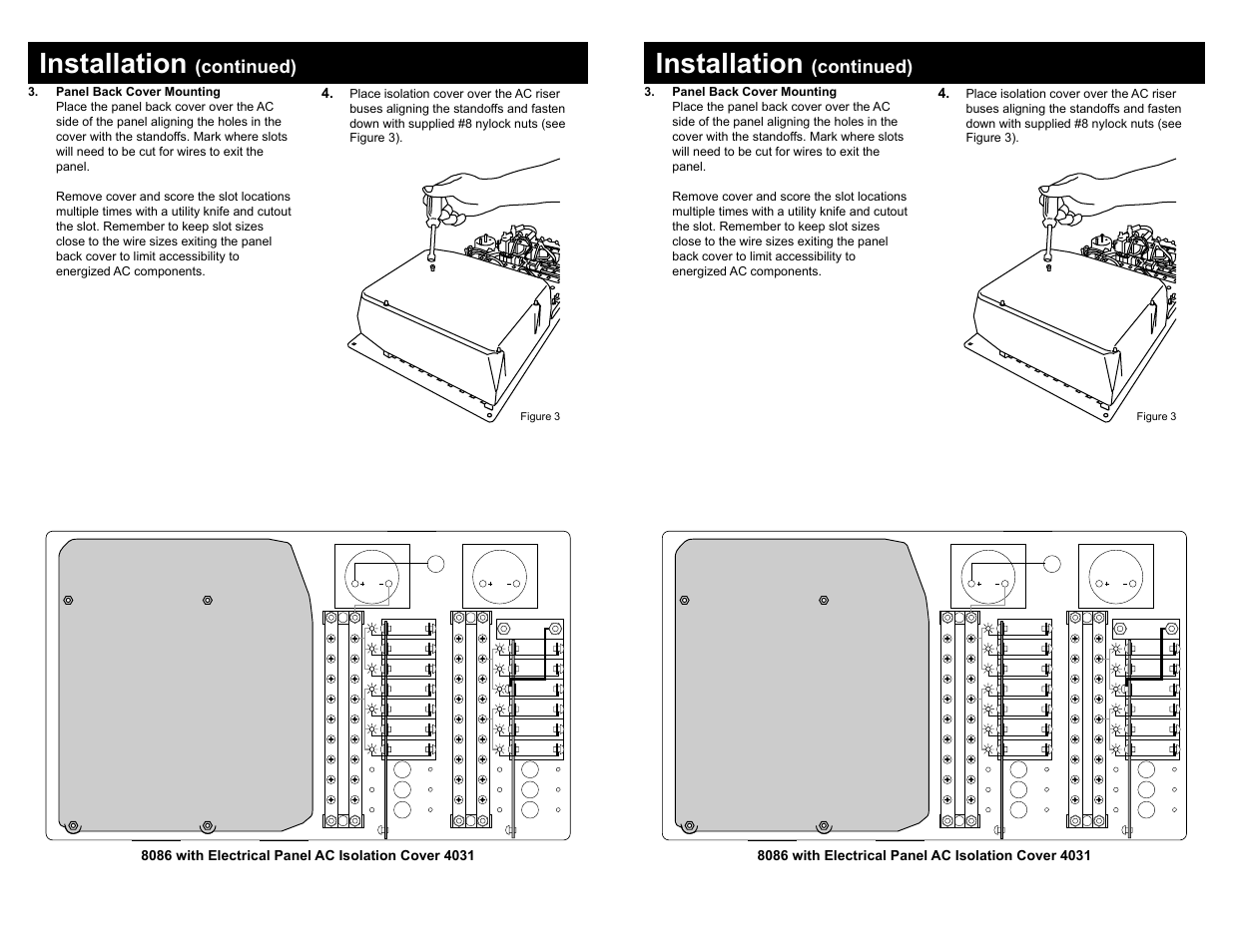 Installation, Continued) | Blue Sea Systems 4027 AC Isolation Cover - 5-1/4 x 7-1/2x3 User Manual | Page 2 / 2