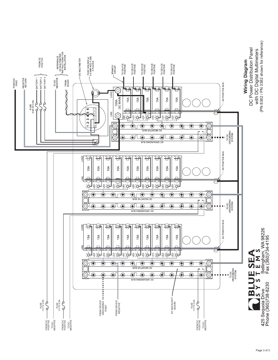 Blue Sea Systems 8379 DC Main + 20 Positions, White Toggle User Manual | Page 3 / 3