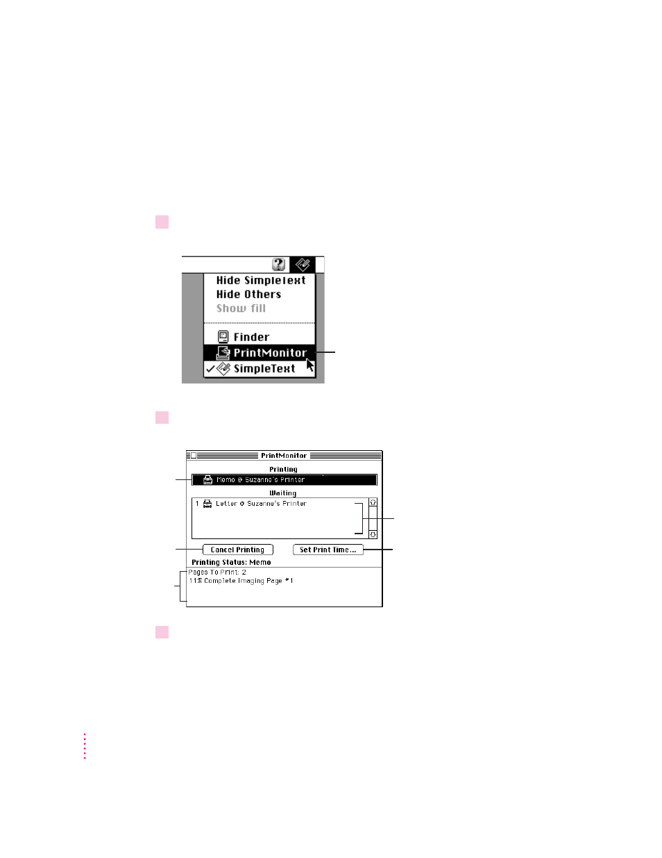 Checking your printer’s progress | Apple COLOR STYLEWRITER 2400 User Manual | Page 36 / 102