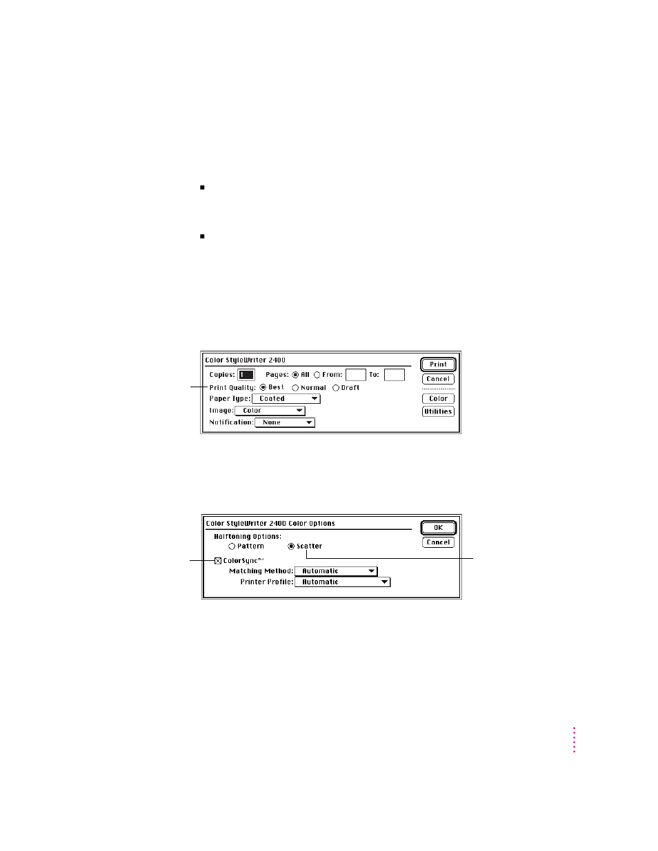 Quality, Transparencies | Apple COLOR STYLEWRITER 2400 User Manual | Page 43 / 102