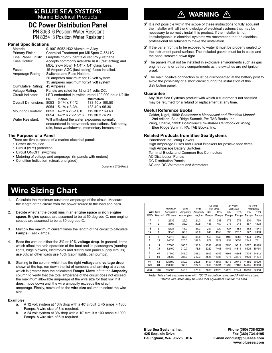 Blue Sea Systems 8053 6 Position-Slate Gray User Manual | 2 pages