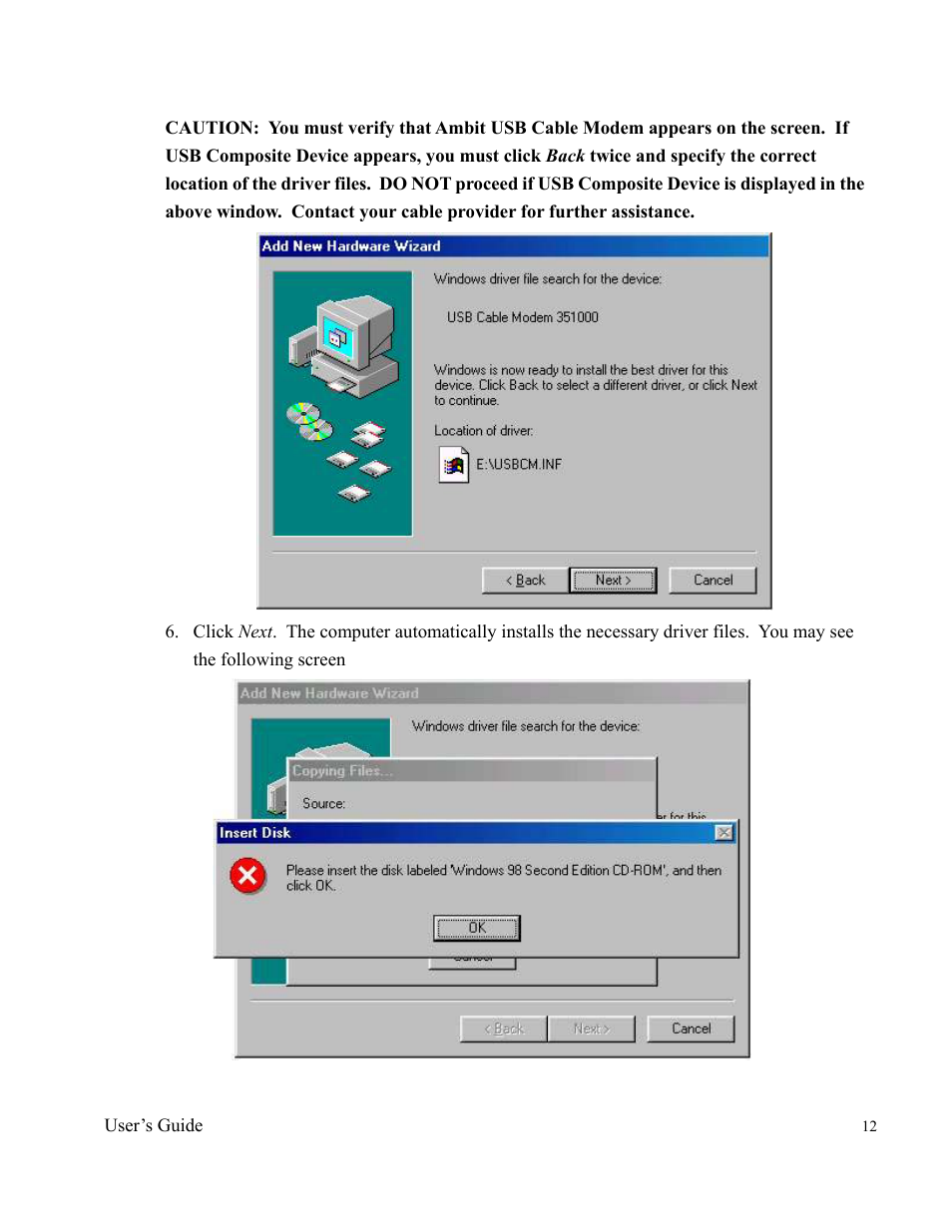 Ambit Cable Modem Router U10C012 User Manual | Page 12 / 55