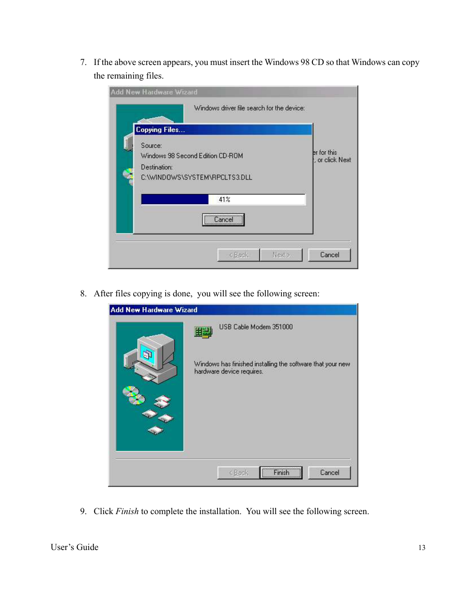 Ambit Cable Modem Router U10C012 User Manual | Page 13 / 55