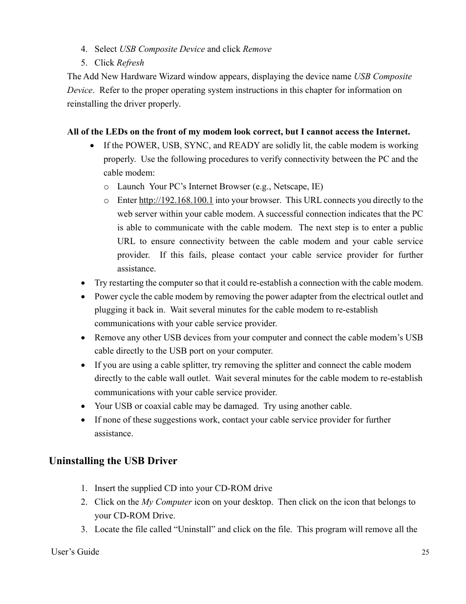Ambit Cable Modem Router U10C012 User Manual | Page 25 / 55