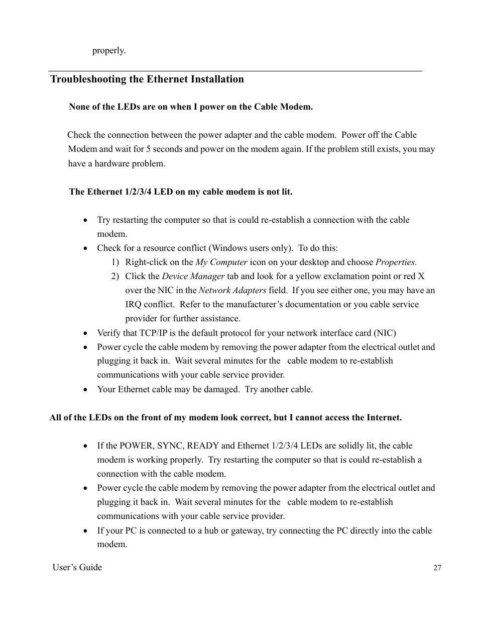 Ambit Cable Modem Router U10C012 User Manual | Page 27 / 55