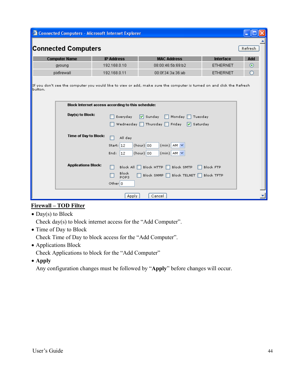 Ambit Cable Modem Router U10C012 User Manual | Page 44 / 55