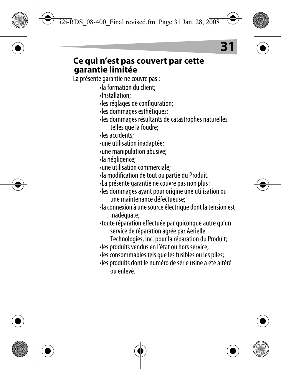 Aerielle Technologies i2i-RDS User Manual | Page 31 / 50