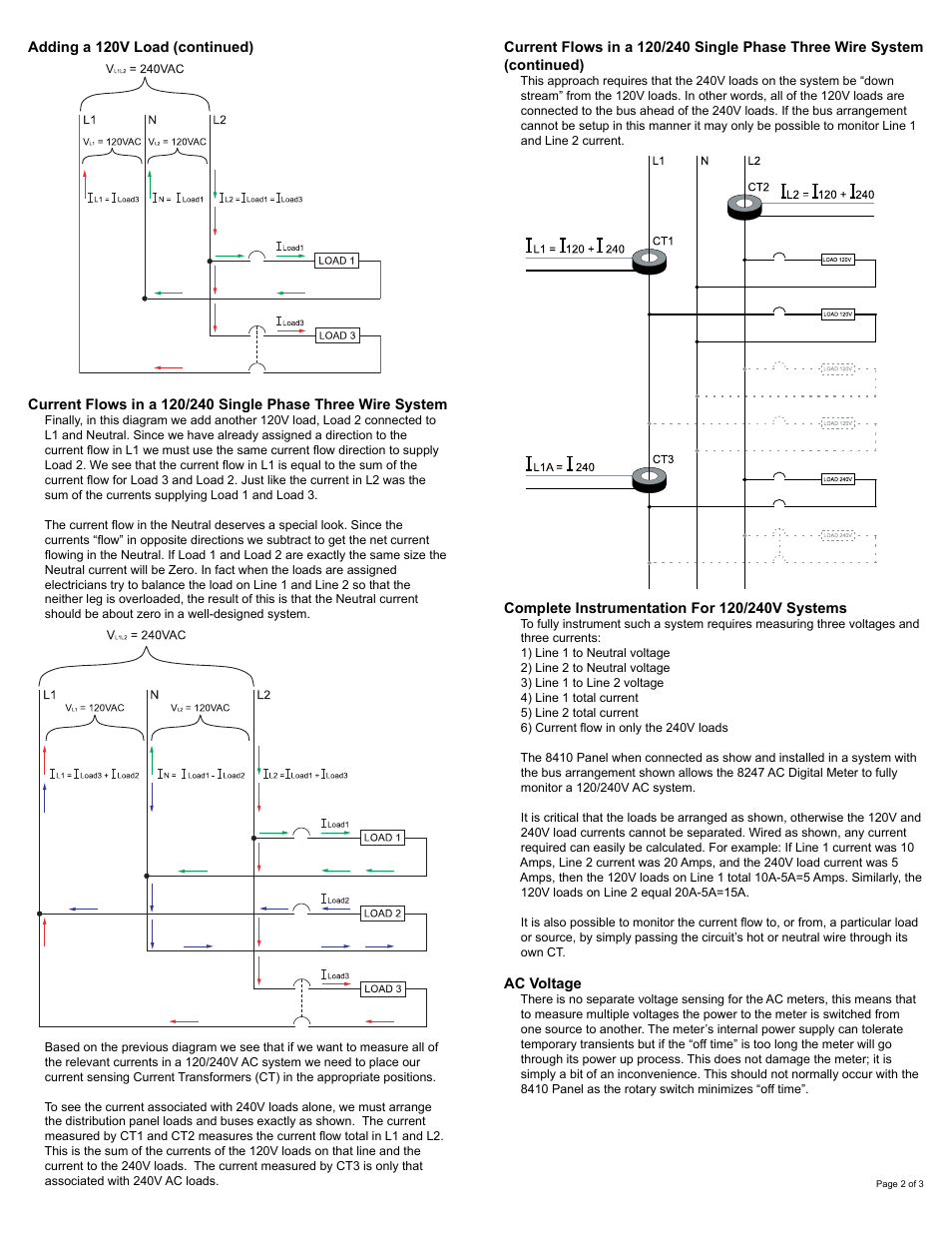 Blue Sea Systems 8410 AC Digital Meter Panel - 240V AC User Manual | Page 2 / 3