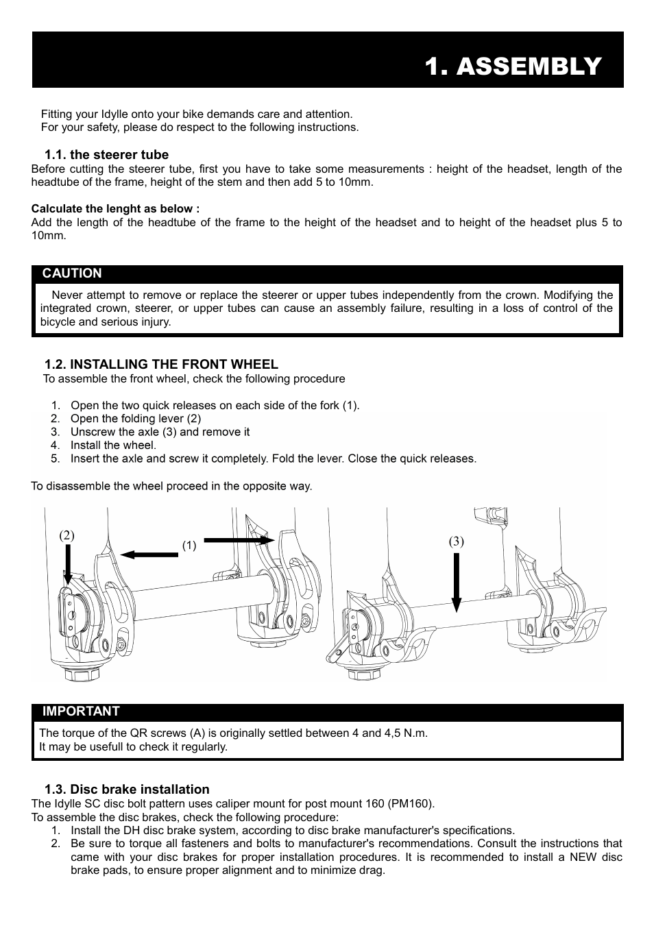 Assembly | Bos IDYLLE SC 2014 User manual User Manual | Page 3 / 7