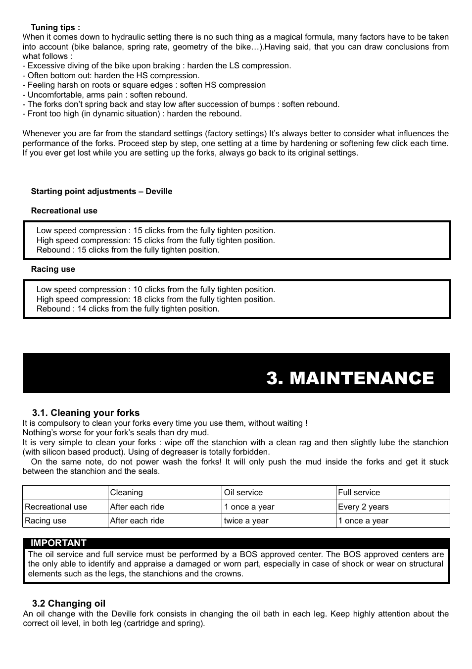 Maintenance | Bos Deville 2014 User manual User Manual | Page 6 / 8