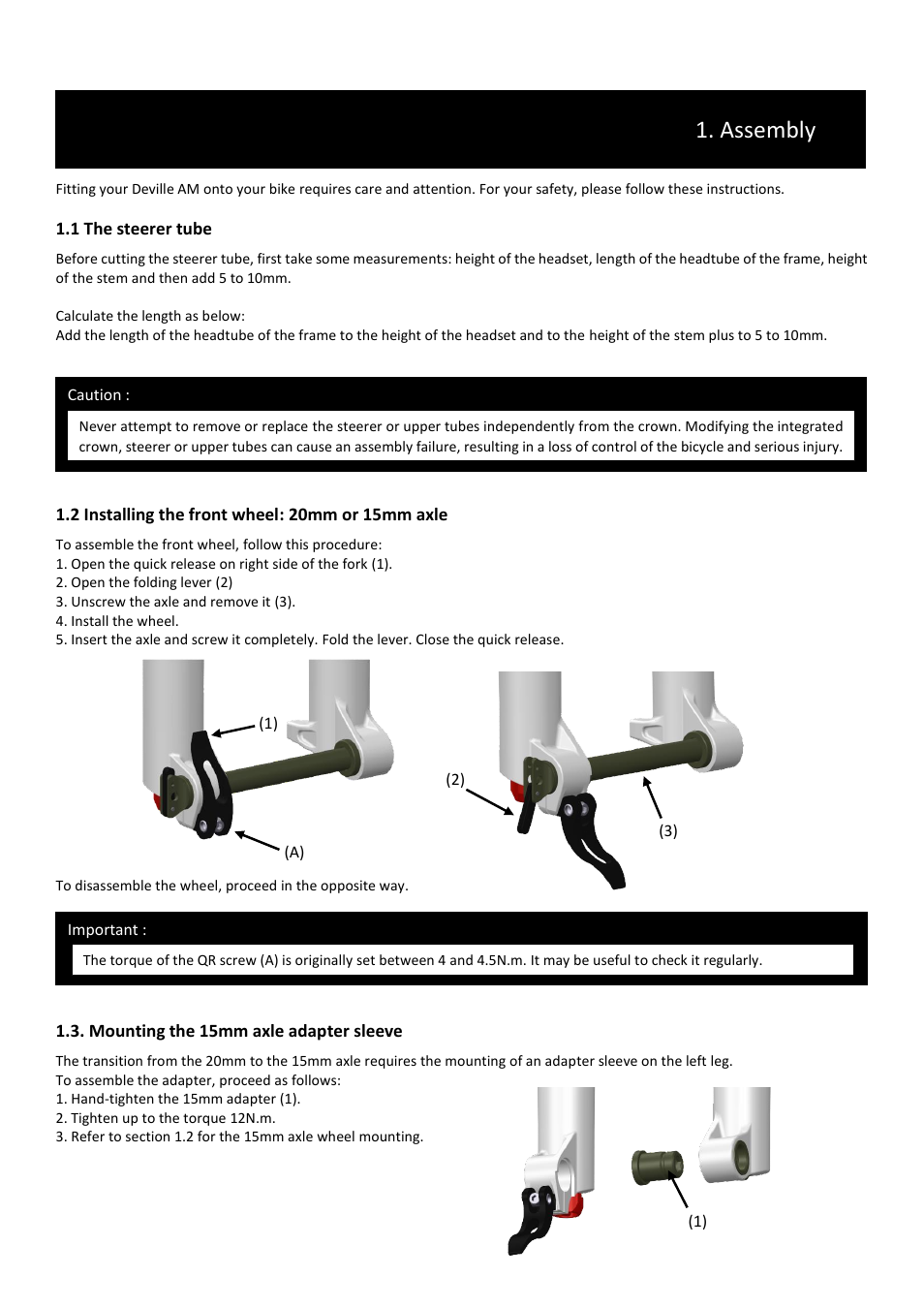 Assembly | Bos DEVILLE AM 2014 User manual User Manual | Page 3 / 8