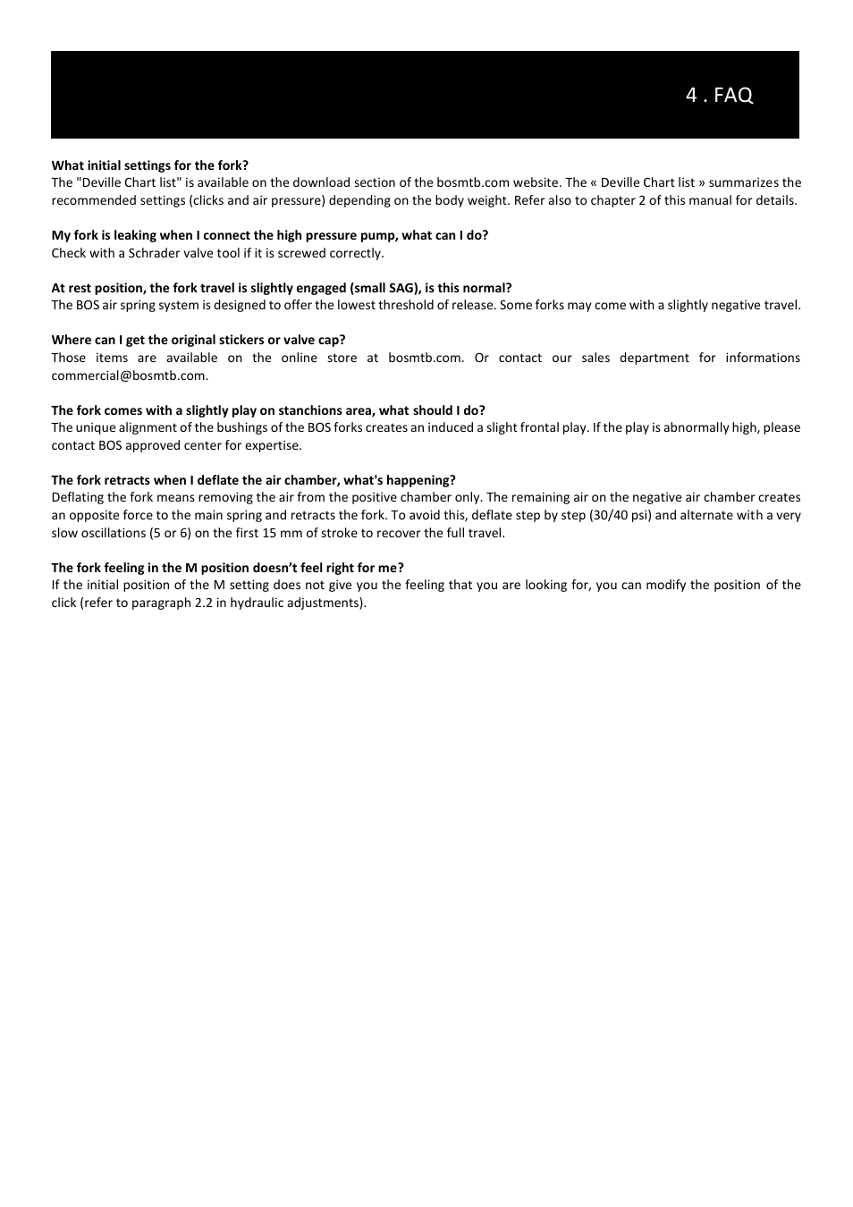 4 . faq | Bos DEVILLE AM 2014 User manual User Manual | Page 8 / 8