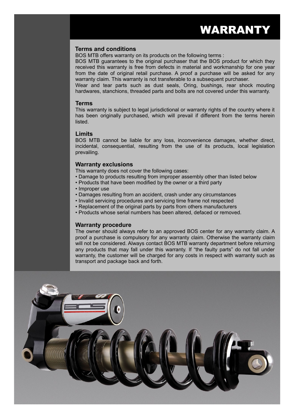 Warranty | Bos STOY RARE 2014 User manual User Manual | Page 2 / 6