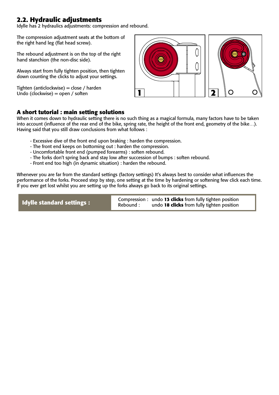 Hydraulic adjustments | Bos Idylle 2008-2010 User Manual | Page 5 / 6
