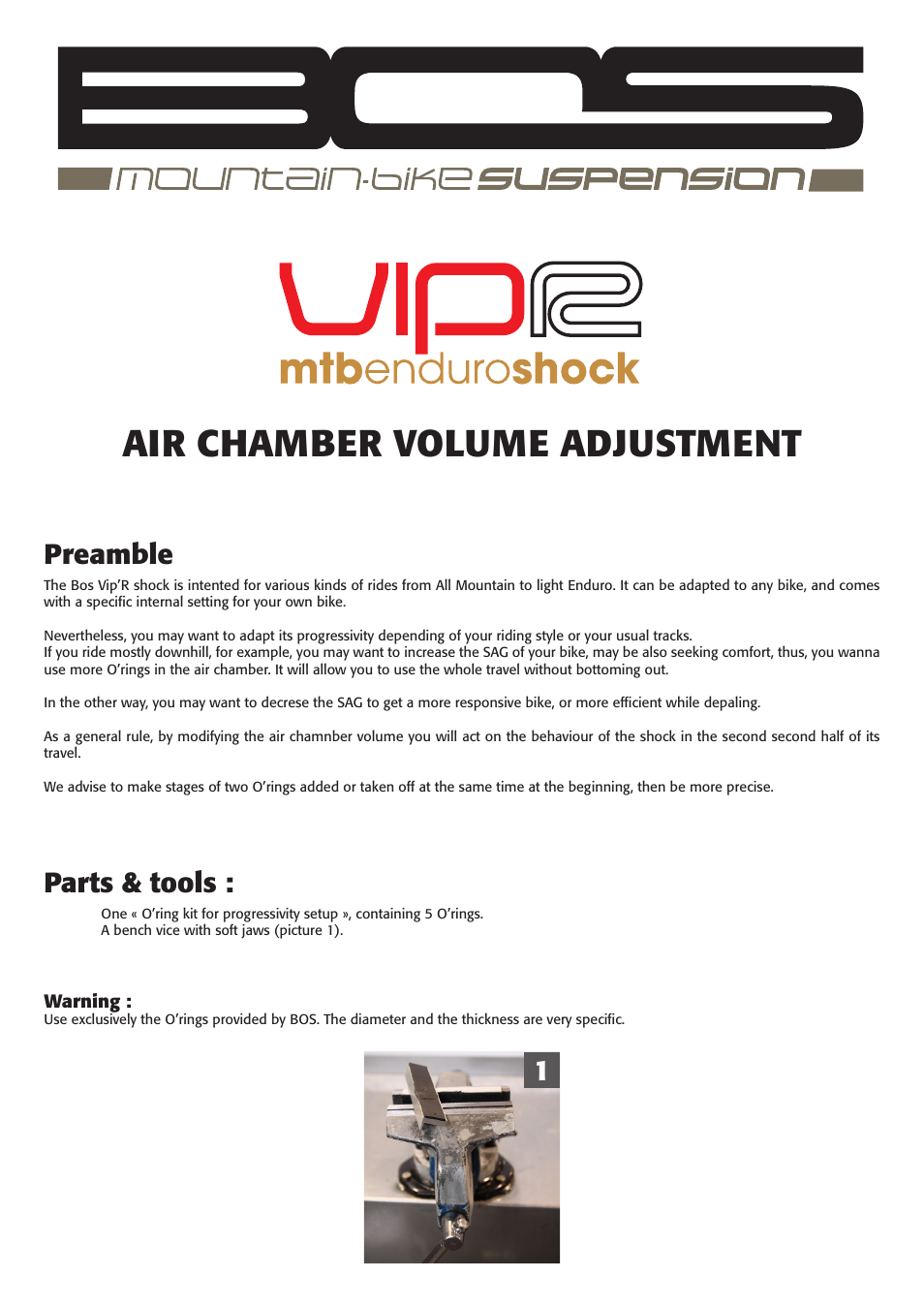 Bos Vip RVolume User Manual | 2 pages