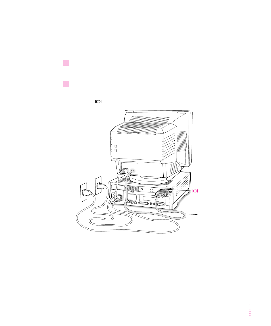 Connecting the monitor cable | Apple Macintosh LC 630 DOS User Manual | Page 16 / 203